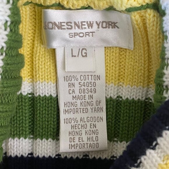 Vintage Jones New York Sleeveless Sweater Ribbed-Knit Turtleneck Women's Large - Picture 7 of 9